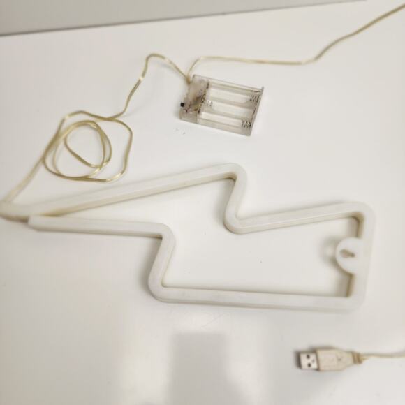 Neon Sign Décor Lightning Bolt Battery Operated or USB Plug-In 12" Hanging LED - Picture 5 of 6